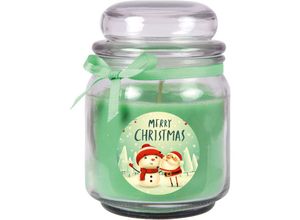 4059222024659 - Hs Candle - Duftkerze im Glas - Weihnachten Grün - Bonbon 300gr ( 70h ) - Grün