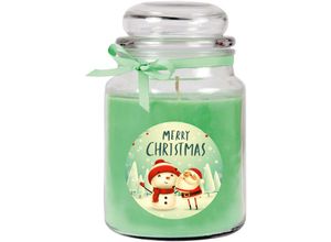 4059222024666 - Hs Candle - Duftkerze im Glas - Weihnachten Grün - Bonbon 500gr ( 110h ) - Grün