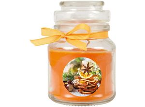 4059222024673 - Hs Candle - Duftkerze im Glas - Weihnachten Orange - Bonbon 120gr ( 30h ) - Orange