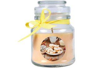 4059222024796 - Hs Candle - Duftkerze im Glas - Weihnachten Creme - Bonbon 120gr ( 30h ) - Creme