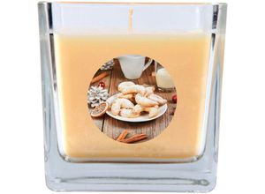 4059222024802 - Hs Candle - Duftkerze im Glas - Weihnachten Creme - Bonbon 190gr ( 50h ) - Creme