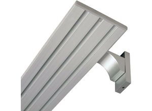 4059222026530 - Vorhangschiene silber aus Aluminium alle Längen bis 480cm möglich Flache Gardinenschiene ( 7mm ) 1-   2-  3-  4-läufig inkl Vorhanggleiter