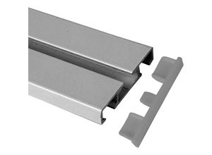 4059222027148 - Bestlivings - Seitendeckel für Silber - 1 2 Lauf Aluminium Vorhangschiene - Silber