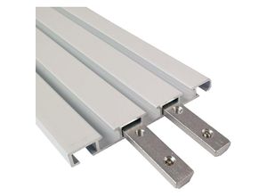 4059222027155 - Bestlivings - Verbinder für Silber - 1 2 Lauf Aluminium Vorhangschiene - Silber