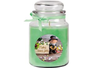 4059222027797 - Hs Candle - Duftkerze im Glas - Neujahr Grün - Bonbon 500gr ( 110h ) - Grün