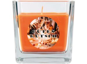 4059222027810 - Hs Candle - Duftkerze im Glas - Neujahr Orange - Viereck 190gr ( 50h ) - Orange