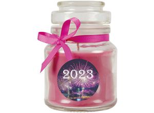 4059222027841 - Hs Candle - Duftkerze im Glas - Neujahr Lila - Bonbon 120gr ( 30h ) - Lila