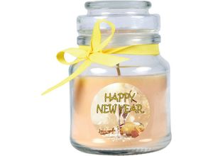 4059222027926 - Hs Candle - Duftkerze im Glas - Neujahr Creme - Bonbon 120gr ( 30h ) - Creme