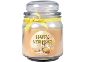 4059222027940 - Hs Candle - Duftkerze im Glas - Neujahr Creme - Bonbon 300gr ( 70h ) - Creme