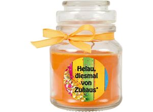 4059222029258 - Hs Candle - Duftkerze Karneval im Bonbonglas (mit Deckel) Ideal zur Karnevalszeit viele Motive zur Auswahl - Orange