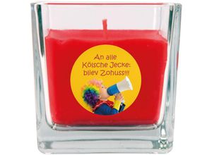 4059222029340 - Hs Candle - Duftkerze Karneval im Glas Ideal zur Karnevalszeit viele Motive zur Auswahl - Rot