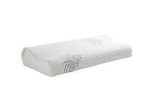 4059222031428 - Bestgoodies - Kopfkissen mit Memory Foam und abnehmbaren Bezug Nackenkissen in 60x30cm - Weiß