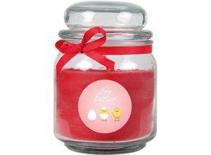 4059222032005 - Hs Candle - Duftkerze im Glas - Ostern Rot - Bonbon 300gr ( 70h ) - Rot