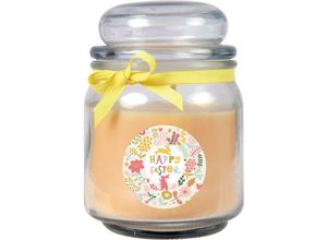 4059222032043 - Hs Candle - Duftkerze im Glas - Ostern Creme - Bonbon 300gr ( 70h ) - Beige