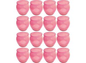 4059222033590 - Hs Candle - Windlicht inkl Teelicht 16er Pack - Partyset Rosa - Rosa