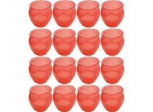 4059222033613 - Hs Candle - Windlicht inkl Teelicht 16er Pack - Partyset Apricot - Apricot