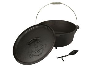 4059222036898 - Bestlivings - Dutch Oven 1128L Gusseisen Kochtopf mit Füßen bereits eingebrannt inkl Deckelheber Spiralförmiger Henkel für Kochen Braten Backen