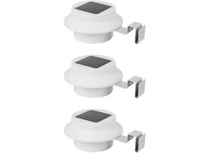 4059222038649 - Alma Garden - Solar Dachrinnenleuchte ( 3er Pack ) mit 3 Power-LEDs - Solarleuchte für Außen mit Halterung - geeignet als Dachrinnebeleuchtung