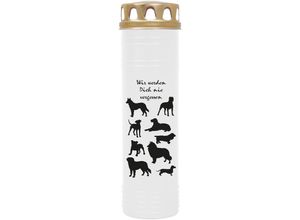 4059222040000 - Hs Candle - Grabkerze Grablicht - mit Motiv ( Hunde ) - ca 100h   4 Tage Brenndauer je Kerze ( 25cm ø 7cm ) - viele versch Deisgns - Hunde