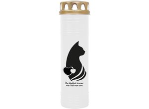 4059222040116 - Hs Candle - Grabkerze Grablicht - mit Motiv ( Katze ) - ca 100h   4 Tage Brenndauer je Kerze ( 25cm ø 7cm ) - viele versch Deisgns - Katze