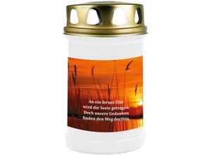 4059222042219 - Hs Candle - Grabkerze Grablicht ( Sonnenuntergang ) - ca 48h   2 Tage Brenndauer je Kerze ( 145cm ø 7cm ) - versch Designs - Sonnenuntergang