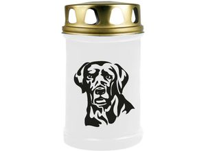 4059222042622 - Hs Candle - Grabkerze Grablicht ( Hund Labrador ) - ca 48h   2 Tage Brenndauer je Kerze ( 145cm ø 7cm ) - viele versch Designs - Hund Labrador