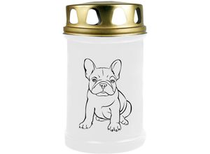 4059222042646 - Hs Candle - Grabkerze Grablicht ( Hund Bulldogge ) - ca 48h   2 Tage Brenndauer je Kerze ( 145cm ø 7cm ) - viele versch Designs - Hund Bulldogge