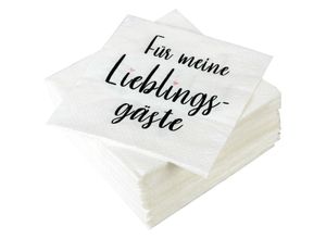 4059222043421 - Bestlivings - Hochwertige Servietten ( 40er Pack ) 33x33 cm 3-lagig - Partyservietten mit Motiv Lieblingsgäste - für Party Geburtstag oder Feiern