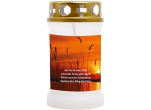 4059222043728 - Hs Candle - Grabkerze Grablicht ( Sonnenuntergang ) - ca 40h Brenndauer je Kerze ( 145cm ø 7cm ) - viele verschiedene Designs - Sonnenuntergang