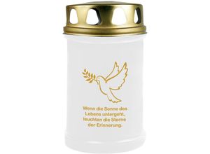 4059222043742 - Hs Candle - Grabkerze Grablicht ( Taube Gold ) - ca 40h Brenndauer je Kerze ( 145cm ø 7cm ) - viele verschiedene Designs - Taube ( Gold )