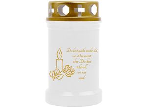 4059222043780 - Hs Candle - Grabkerze Grablicht ( Kerze Gold ) - ca 40h Brenndauer je Kerze ( 145cm ø 7cm ) - viele verschiedene Designs - Kerze ( Gold )