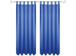 4059222046613 - Bestgoodies - Gardine mit Schlaufen 140x145 cm ( Breite x Länge ) in Blau blickdichter Vorhang Schlaufenvorhang in vielen Variationen - Blau