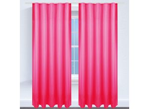 4059222047146 - Bestgoodies - Gardine mit Universalband 140x175 cm in Pink blickdichter Vorhang mit Kräuselband in vielen Variationen - Pink