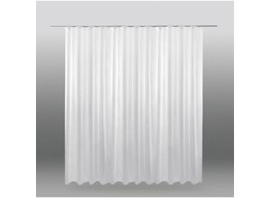 4059222047313 - Bestlivings - Gardine 300cm bis 900cm Breite Voile transparent Kräuselband Universalband mit eingenähten Bleiband in der Farbe weiß ( Breite ca 300