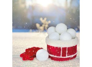 4059222047887 - Künstliche Schneebälle ( ca 140 Stück ) Schneball weiß - Ø4-5cm - zum Basteln Winterdekoration weiße Kunstschneebälle im Set Kindergeburtstag