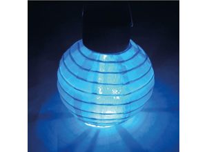 4059222050214 - Solar Lampion led ( Blau ) Ø10cm wetterbeständige Gartenleuchte Solarlampe Solar-Gartenlicht Wegbeleuchtung Party Licht