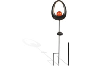 4059222050269 - Bestlivings - Solarlampe für Außen - Leuchtskulptur ( Oval ) Flamme led Leuchte - Wetterfeste Solarleuchte Garten Deko - Metall Lampe Wegeleuchte