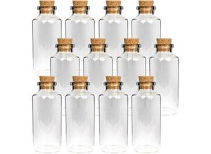 4059222061449 - Bestlivings - Mini Glasflaschen mit Korken 10ml ( 12er Pack ) - Kleine Glasfläschchen zum Befüllen - Reagenzglas Glas für Hochzeit - Mini Gläser