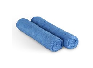 4059222062637 - Premium Mikrofasertuch 220g m² - Hoch-Tief Struktur - 65x45cm ( Blau   2er Pack ) Reinigungstücher Geschirrtücher - super saugfähige Küchentücher