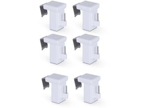 4059222064938 - Bestlivings - Klemmträger 6er Pack - für Vitragestangen - Fensterrahmen 10-27mm - Klemmfix Ersatzträger - ohne Bohren Schrauben Kleben einfache