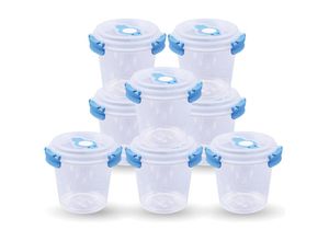 4059222065089 - Frischhaltedosen für Lebensmittel ( 064 l ) - 8er Pack Blau - Vorratsdose luftdicht Aufbewahrungsbox Meal Prep Box Joghurt schale bpa Frei - Blau