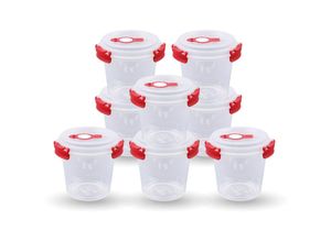 4059222065119 - Tontarelli - Frischhaltedosen für Lebensmittel ( 064 l ) - 2er Pack Rot - Vorratsdose luftdicht Aufbewahrungsbox Meal Prep Box Joghurt schale bpa