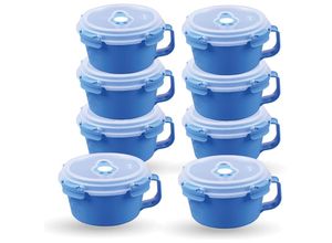 4059222065157 - Bestlivings - Frischhaltedosen für Lebensmittel ( 084 l ) - 8er Pack Blau - Vorratsdose luftdicht Aufbewahrungsbox Meal Prep Box Frühstücksschale