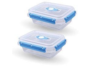 4059222065201 - Bestlivings - Frischhaltedosen für Lebensmittel ( 09 l ) - 2er Pack Blau - Vorratsdose luftdicht Aufbewahrungsbox Meal Prep Box Lunchbox bpa Frei