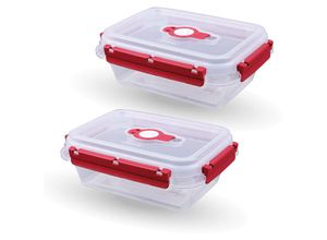 4059222065232 - Bestlivings - Frischhaltedosen für Lebensmittel ( 09 l ) - 2er Pack Rot - Vorratsdose luftdicht Aufbewahrungsbox Meal Prep Box Lunchbox bpa Frei