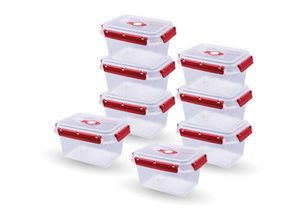 4059222065324 - Bestlivings - Frischhaltedosen für Lebensmittel ( 15 l ) - 8er Pack Rot - Vorratsdose luftdicht Aufbewahrungsbox Meal Prep Box Lunchbox bpa Frei