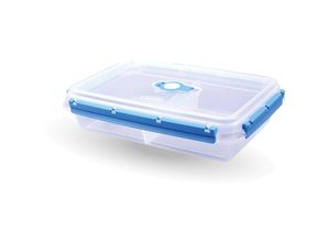 4059222066215 - Bestlivings - Vorratsdose mit Trenner für Lebensmittel ( 2000 ml ) - Blau - Frischhaltedosen Brotdose BPA-Frei luftdicht Aufbewahrungsbox Meal Prep