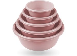 4059222068707 - Bestgoodies - Rührschüssel im ( 5er ) Set Teigschüsseln 5er-pack Kunststoff Mixing Bowl Set ( 07L - 6L ) Stapelbare Salatschüssel Servierschalen