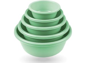 4059222068769 - Bestgoodies - Rührschüssel im ( 5er ) Set Teigschüsseln 5er-pack Kunststoff Mixing Bowl Set ( 07L - 6L ) Stapelbare Salatschüssel Servierschalen