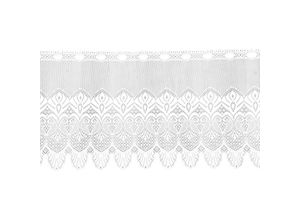 4059222175191 - Bistrogardine Jacquard in weiß 160x45cm (BxL) mit Stangendurchzug Design Clara - Weiß